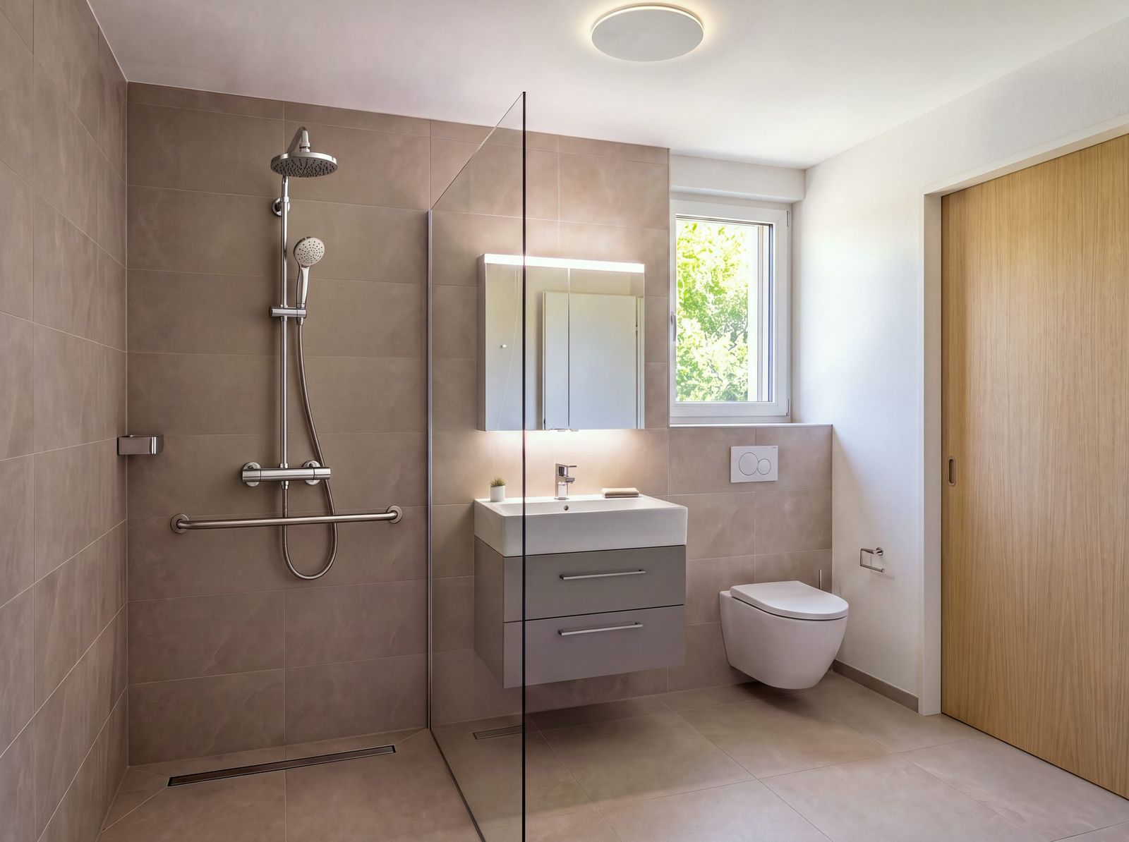 Salle de bains du 2 pièces.
